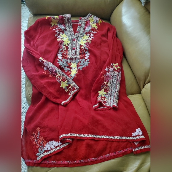 SOLD!!! Johnny Was Liliana Tunic Small S $275 - Picture 3 of 8